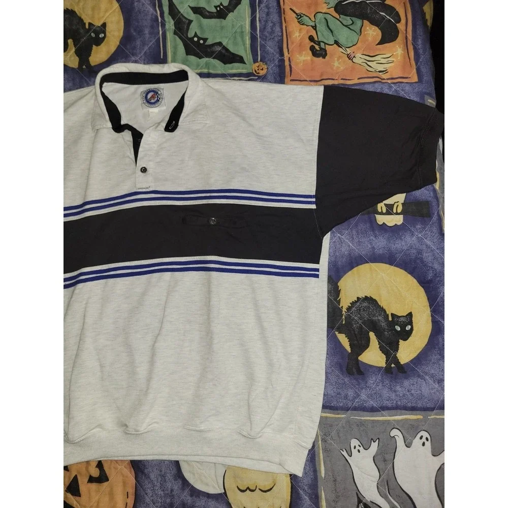 Vintage Greenline International Polo‎ Shirt Men's XL Tall Grandpa Tee 1980s